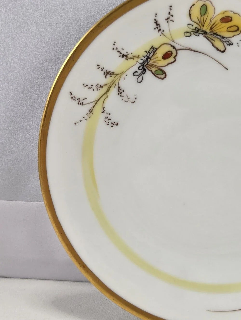 Vintage Hand-Painted Gilded Butterfly Plate 6